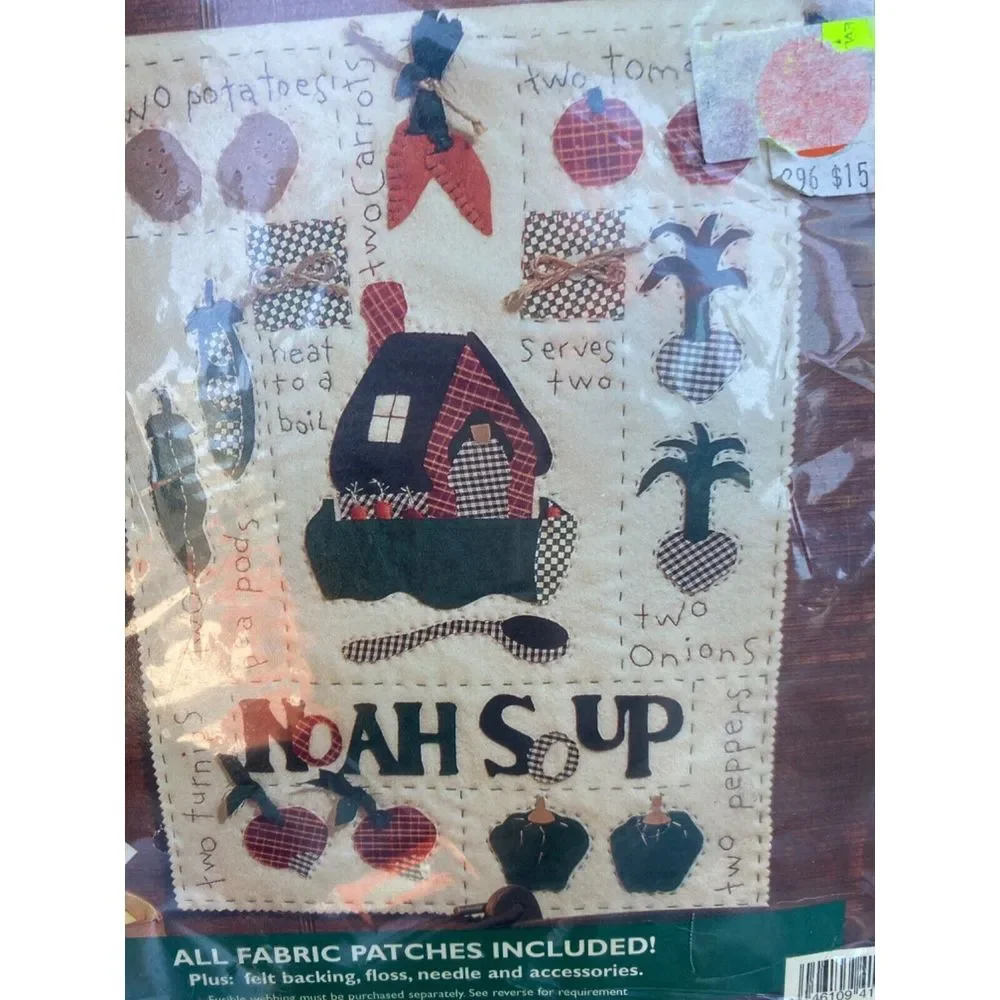 Bucilla PatchWorks Applique Project Kit NOAH SOUP #41144 new
